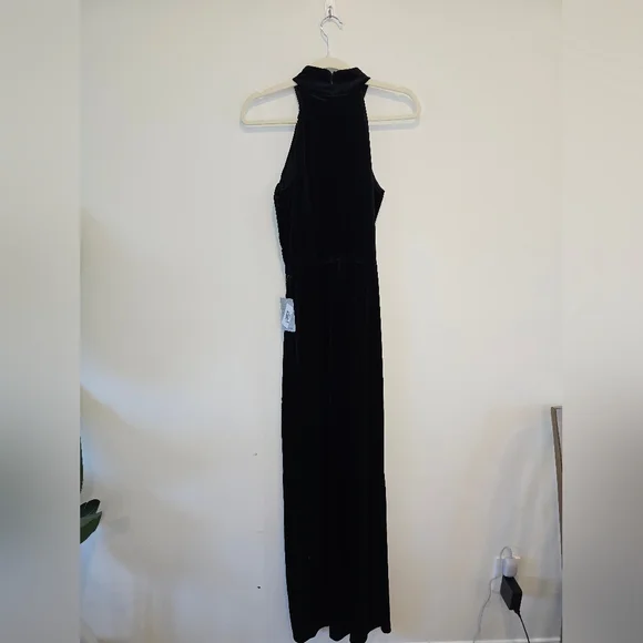 Chic Black Halter Maxi Dress - Picture 10 of 13